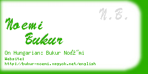 noemi bukur business card